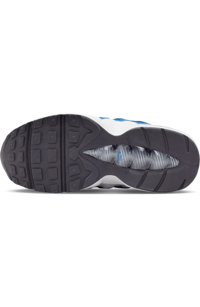 Nike Kids' Air Max 95 Sneaker, Alternate, color, White/ Blue/ Blue/ Green
