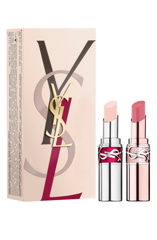 Saint Laurent Yves 2-piece Lip Gloss Stick & Balm Set (limited Edition) $84 Value In No Color