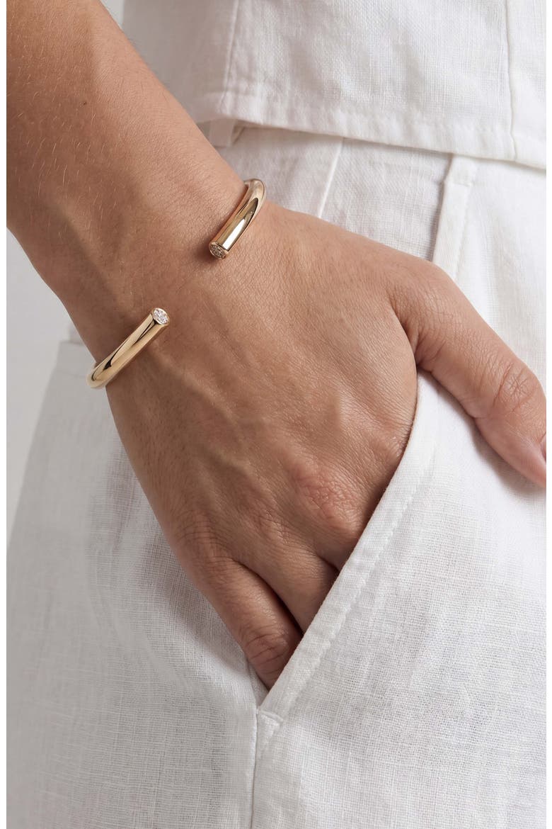 18k Gold Plated Open Cuff Bracelet, Alternate, color, GOLD