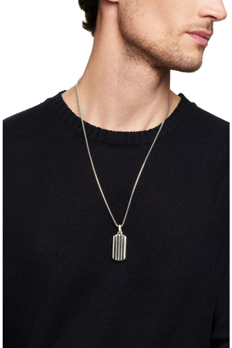 Beveled Tag in Sterling Silver, 35mm, Alternate, color, SILVER
