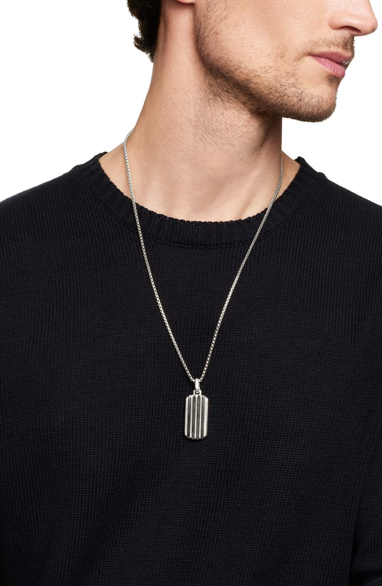 David Yurman Beveled Tag in Sterling Silver, 35mm, Alternate, color, 