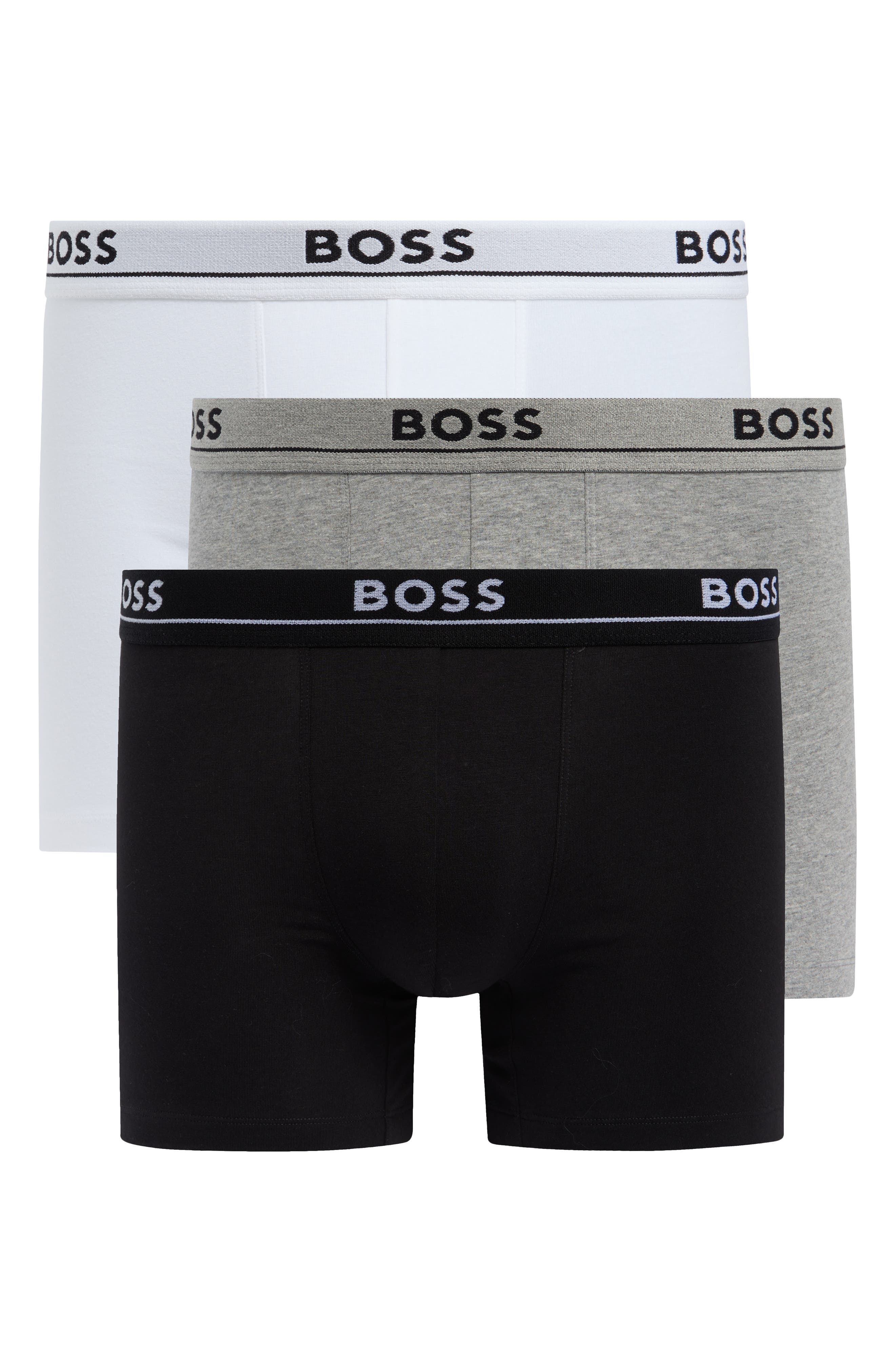 BOSS 3-Pack Essence Stretch Cotton Boxer Briefs