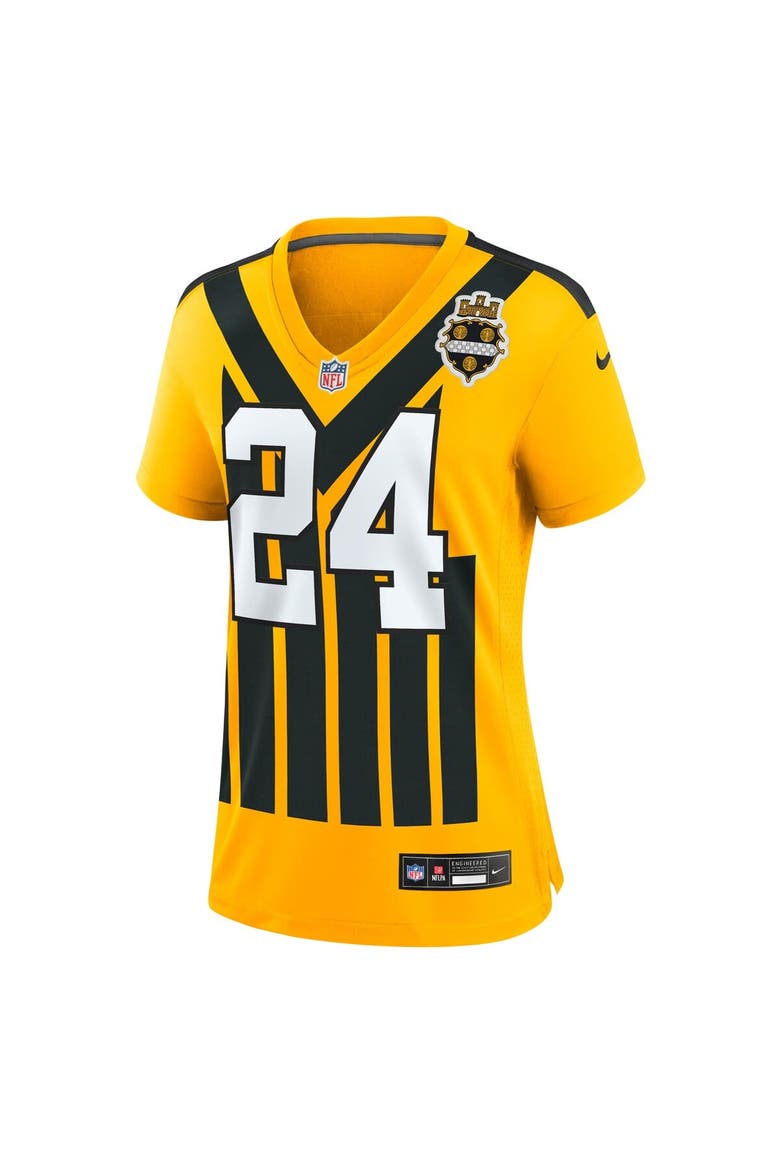 Women's Nike Joey Porter Jr. Gold Pittsburgh Steelers Alternate 1933 Throwback Game Jersey, Alternate, color, Gold