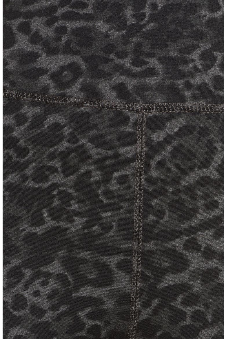 Leopard Print High Waist Leggings, Alternate, color, BLACK CHARCOAL