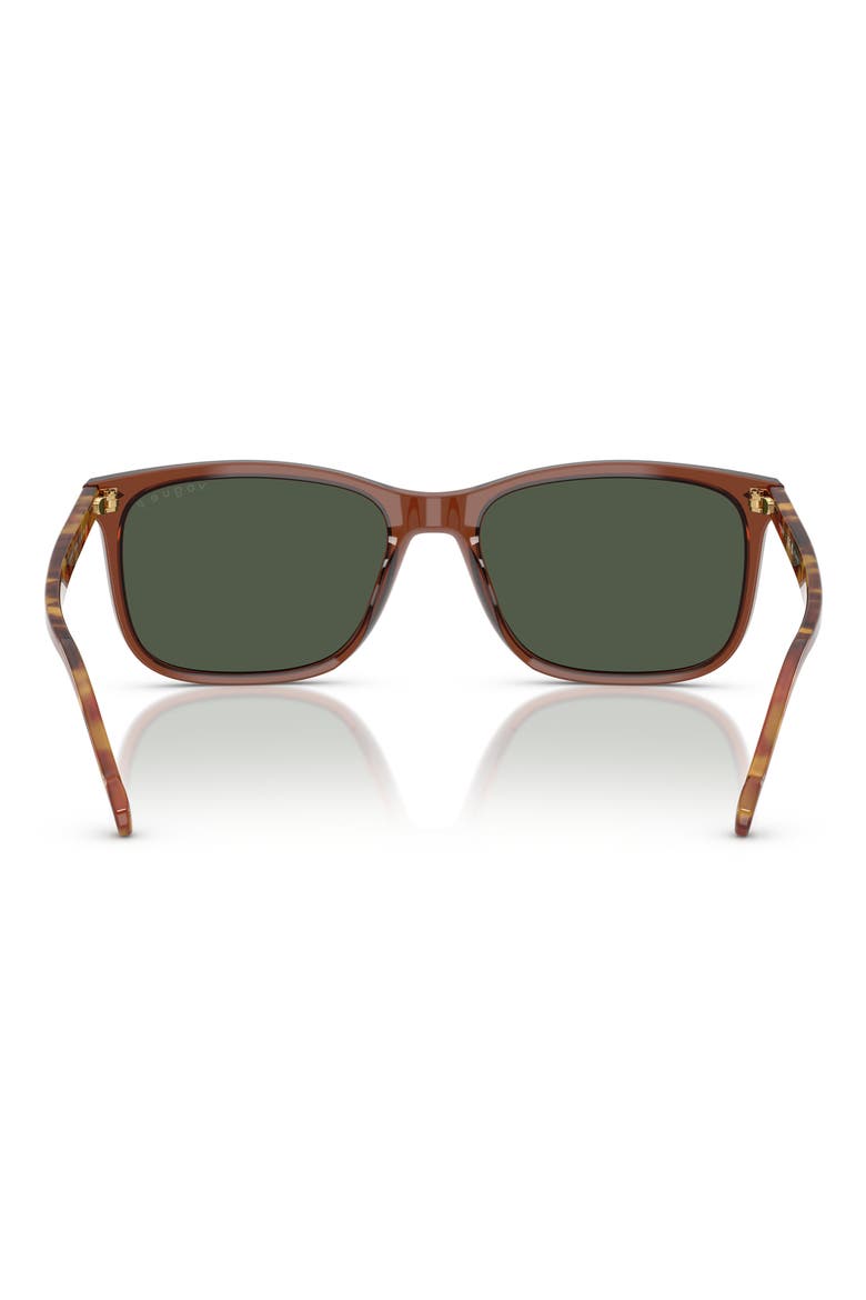 57mm Pillow Sunglasses, Alternate, color, TRANSPARENT BROWN