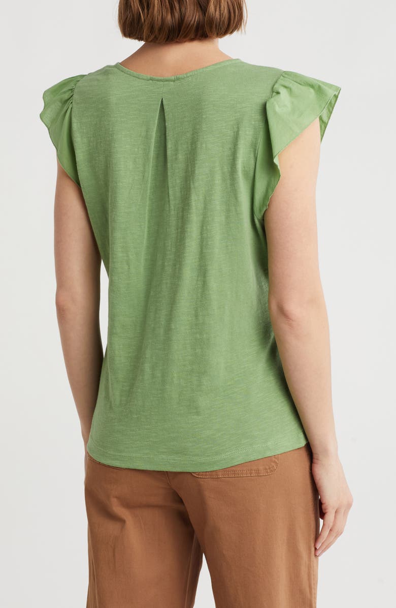 Democracy Embroidered Peplum Top, Alternate, color, Willow Green