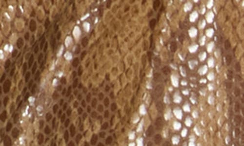 L'agence Jayde Snake Print Leather Jacket In Brown