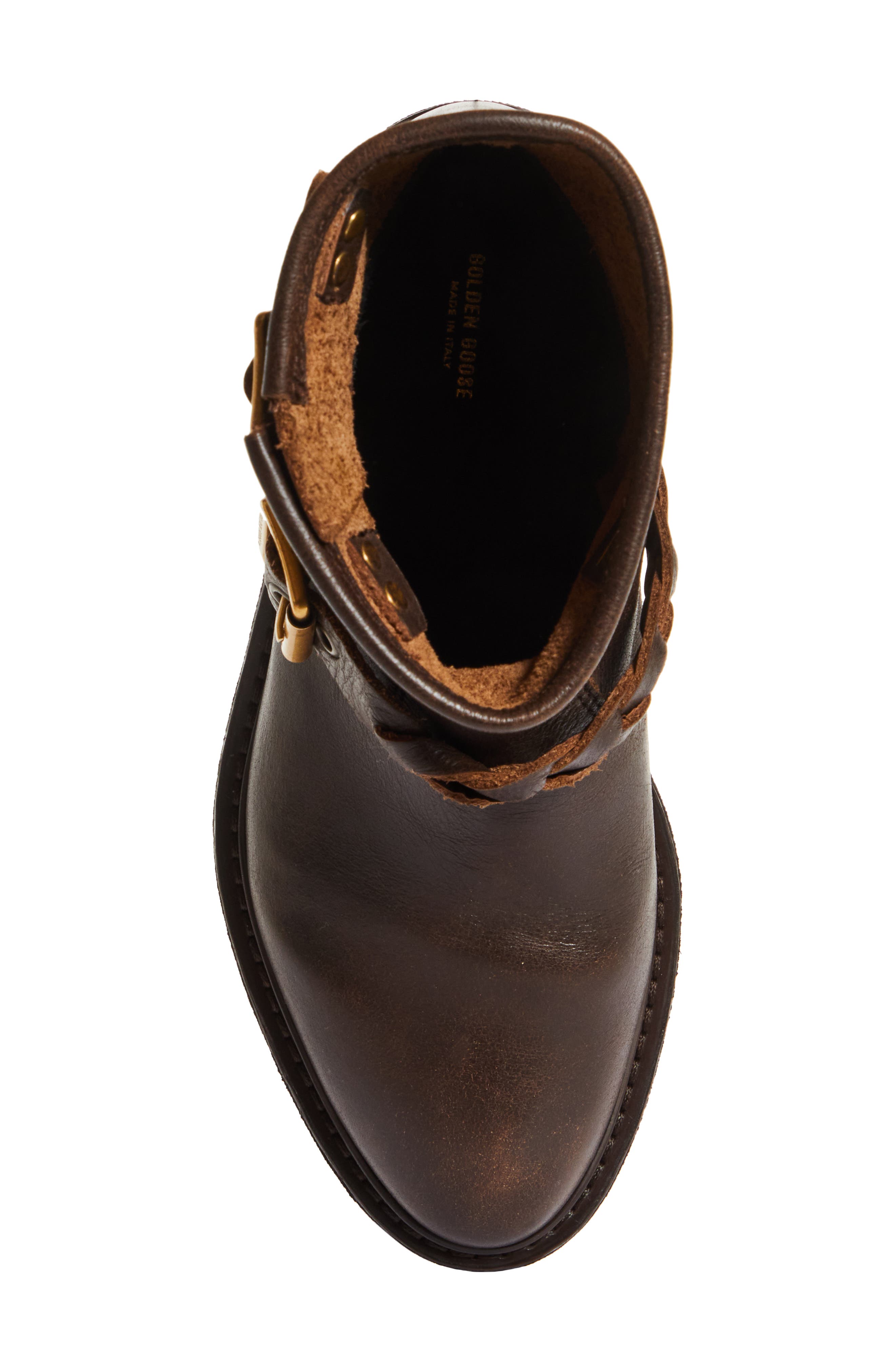 Golden Goose Biker Harness Low Boot, Alternate, color, Dark Brown