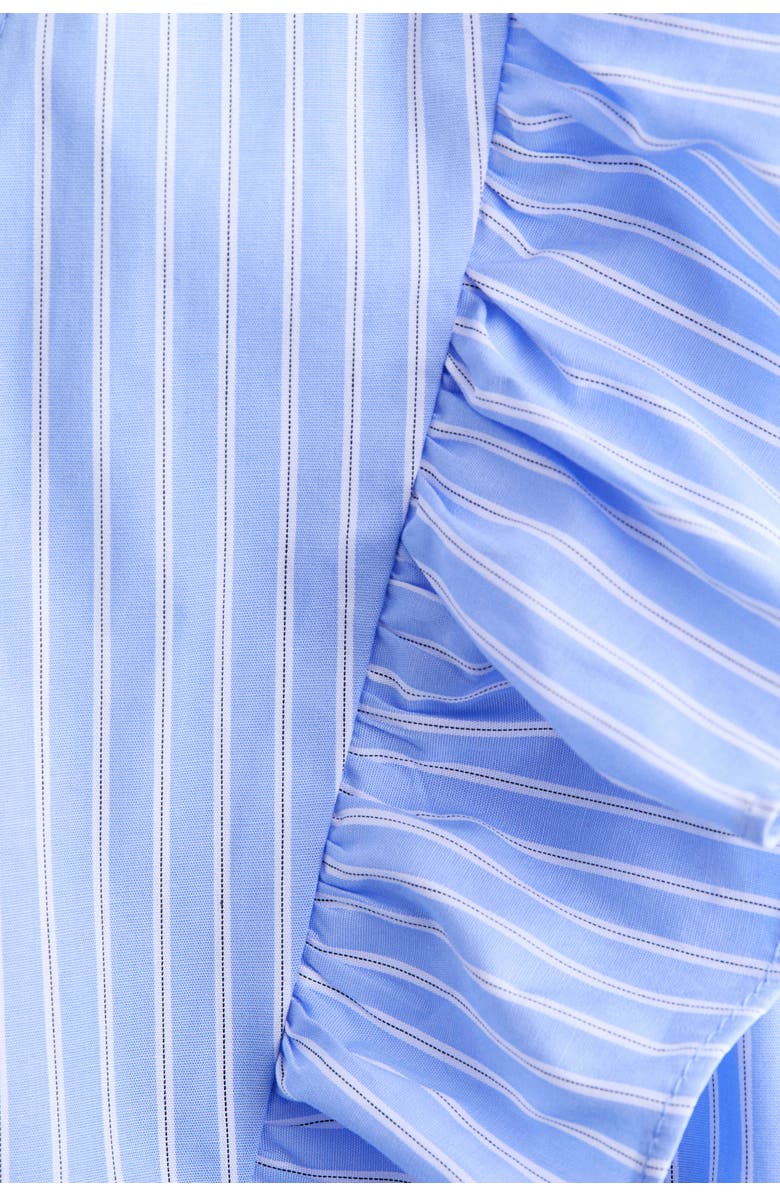 H&M Poplin Wrap Blouse, Alternate, color, Light Blue/Striped