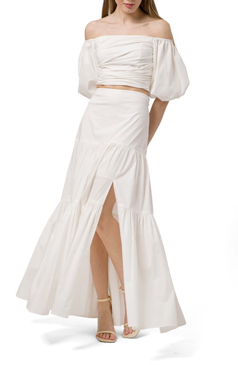 WAYF Tiered Maxi Skirt, Alternate, color,