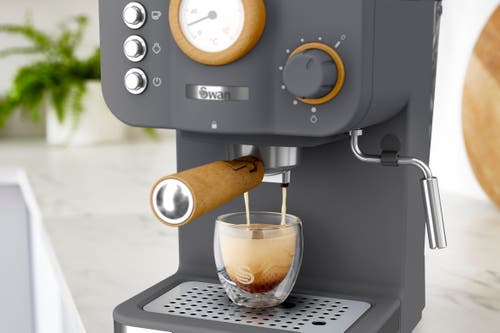 Swan Nordic Pump Espresso Coffee Machine In Gray