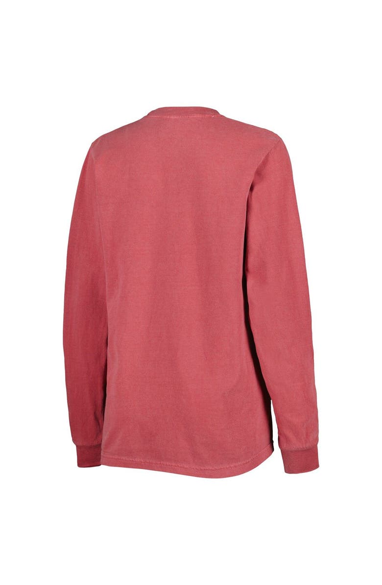 SOFT AS A GRAPE Women's Soft as a Grape Red Washington Nationals Team Pigment Dye Long Sleeve T-Shirt, Alternate, color, Red