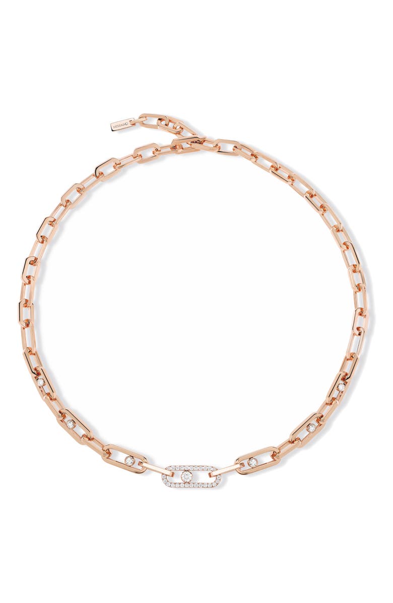 Messika Move Link Diamond Necklace, Main, color, 