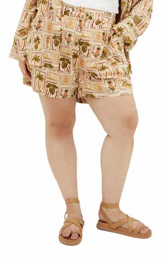 City Chic Bella Print Woven Shorts