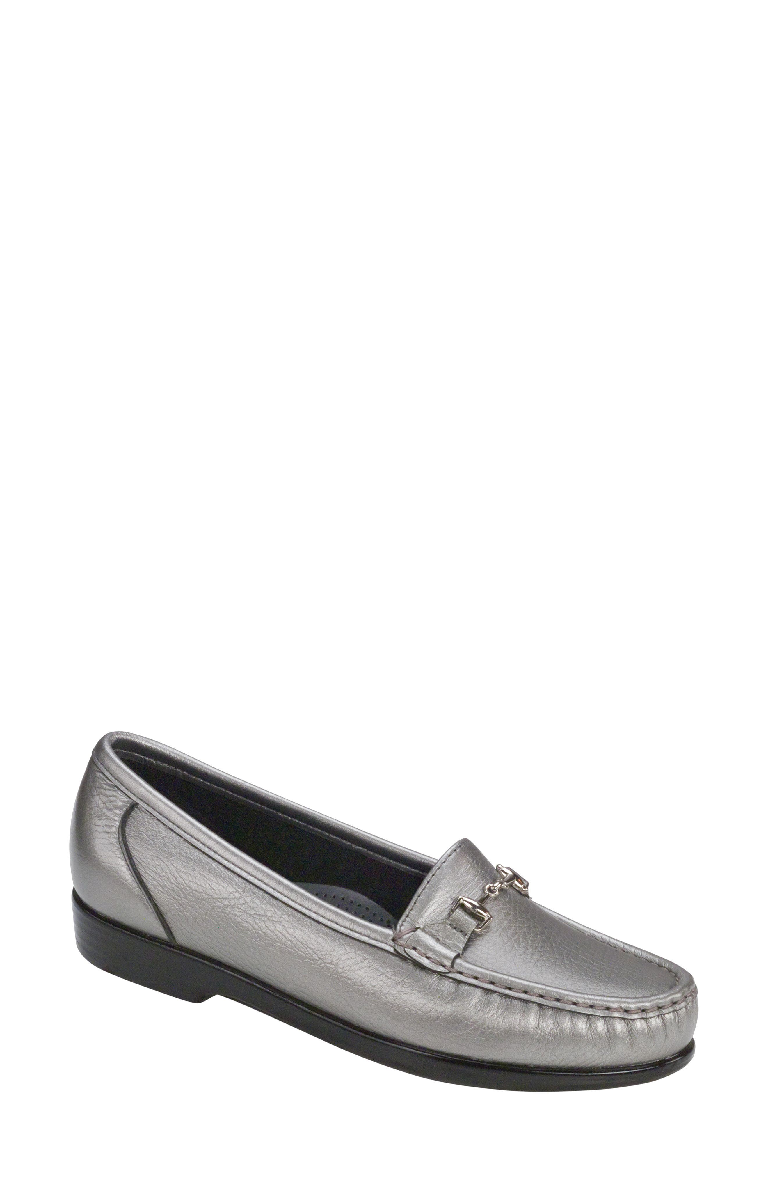 SAS Metro Metallic Loafer, Main, color, Pewter