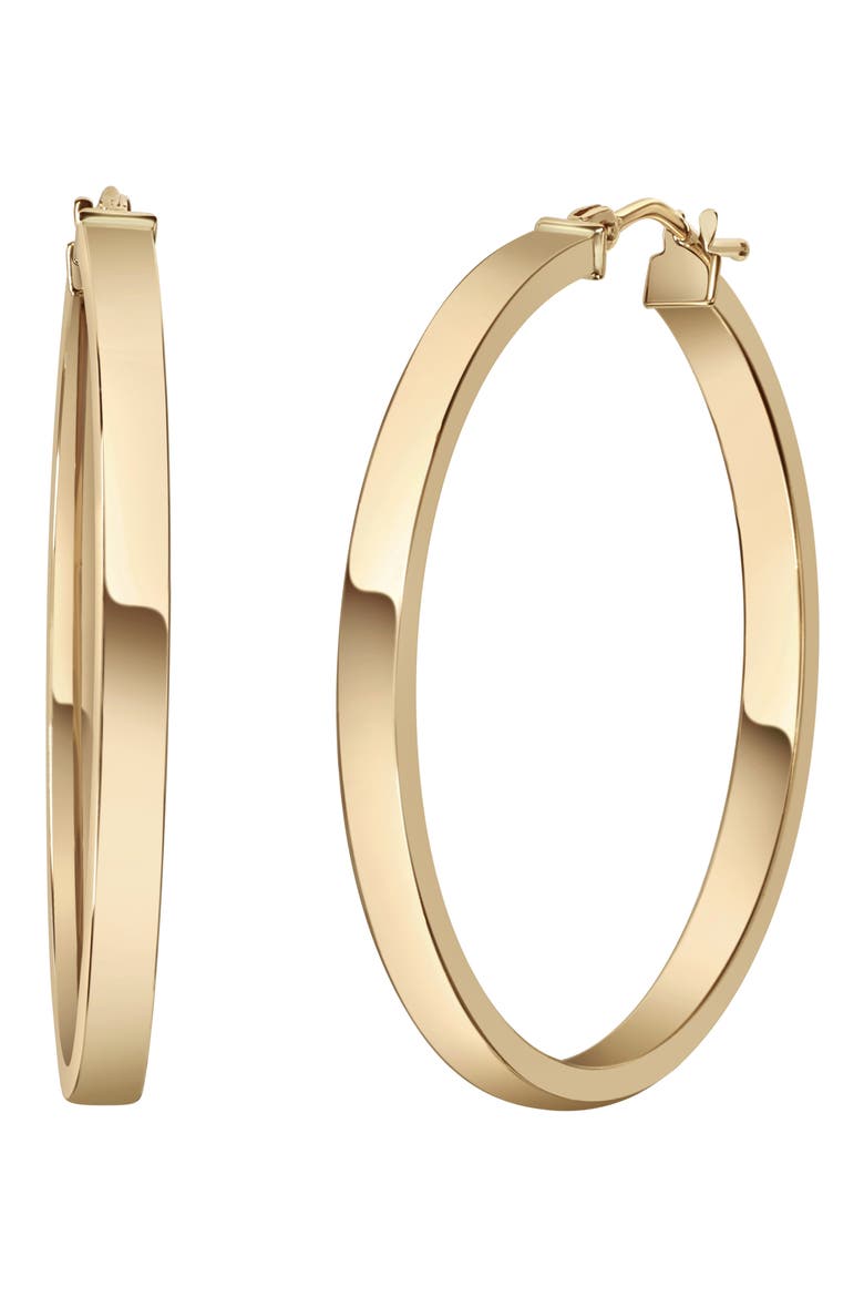 14K Gold Medium Square Tube Hoop Earrings (Nordstrom Exclusive), Main, color, 14K YELLOW GOLD