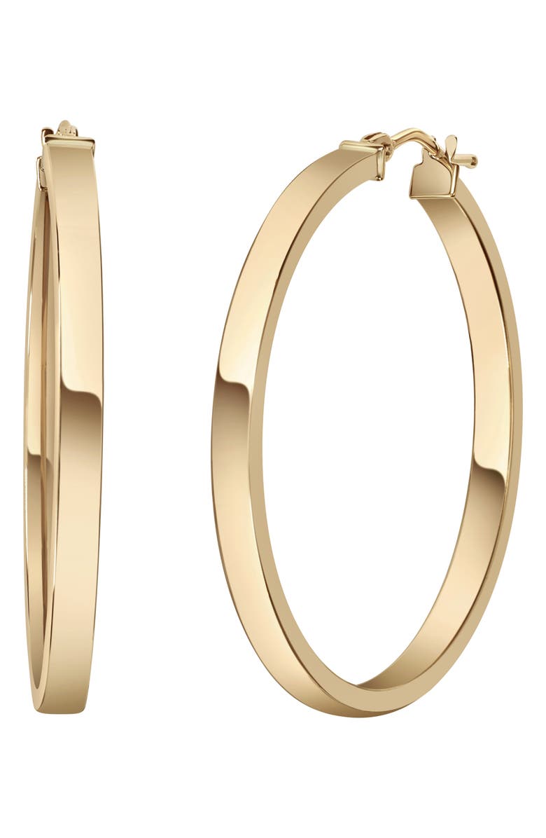 Bony Levy 14K Gold Medium Square Tube Hoop Earrings, Main, color, 14K Yellow Gold