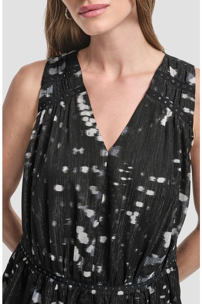 Shine Crinkle Chiffon Peplum Top, Alternate, color, REFLECTED LIGHTS