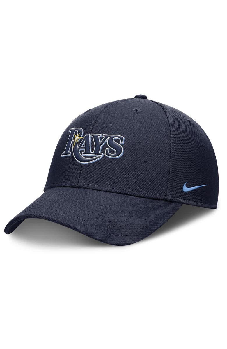 Nike Men's Nike Navy Tampa Bay Rays Rise Gaberdine Adjustable Hat, Main, color, Navy