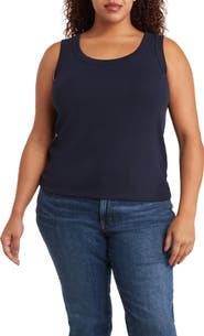 NIC+ZOE Perfect Rib Scoop Neck Knit Tank Top