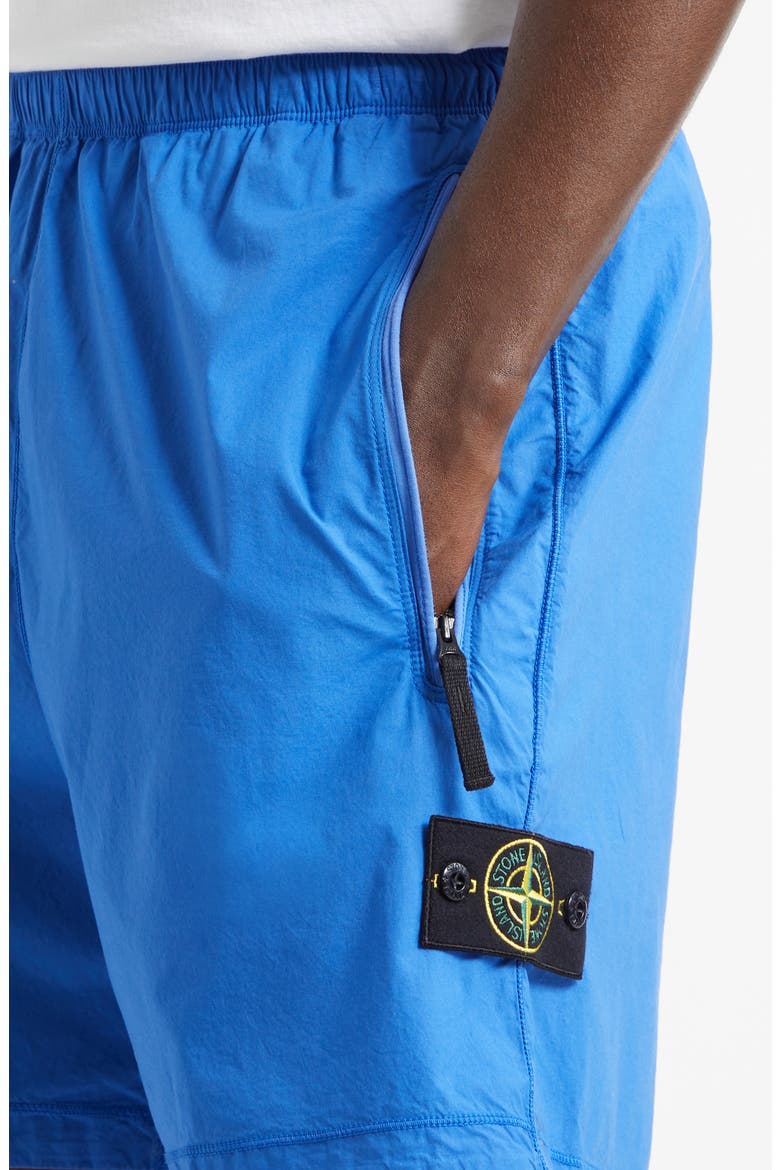 Stretch Cotton Shorts, Alternate, color, BRIGHT BLUE