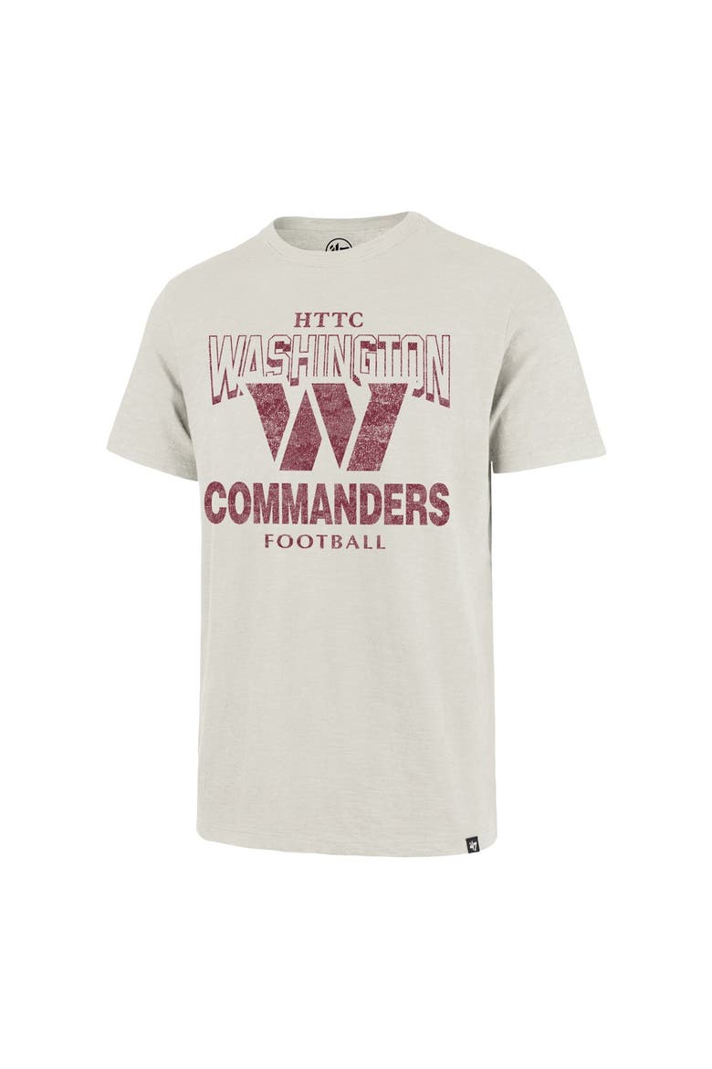 Men's '47  Natural Washington Commanders Head On Scrum Slub T-Shirt, Main, color, Natural
