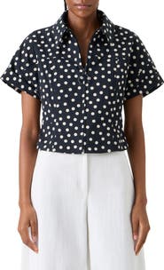 Akris punto Polka Dot Jacquard Fitted Jacket