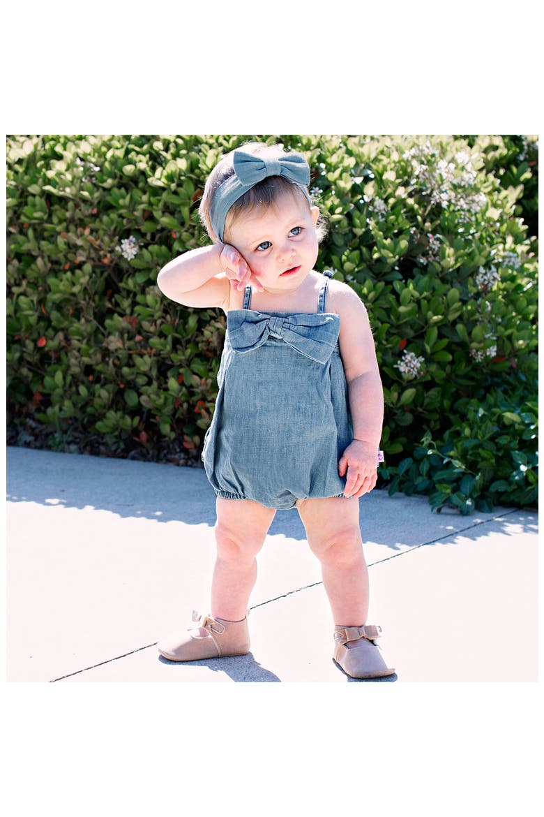 Denim Bubble Romper, Alternate, color, DENIM