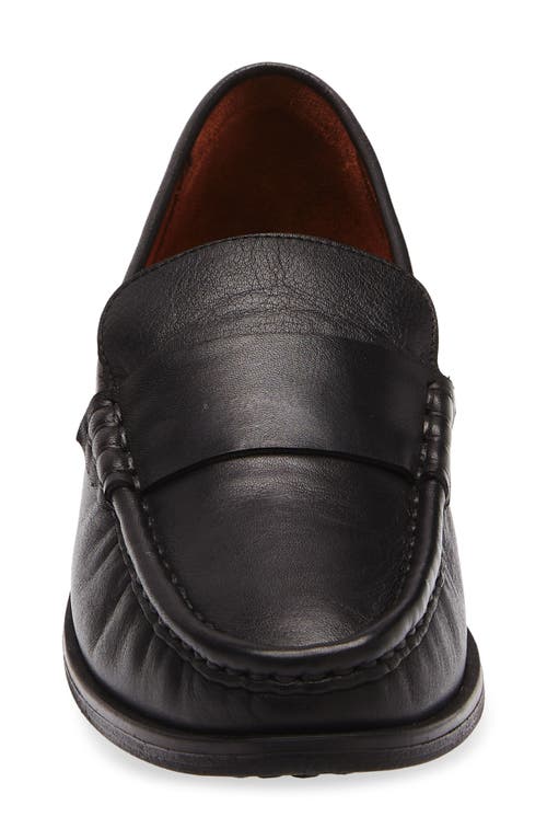 Miz Mooz Issy Block Heel Loafer In Black