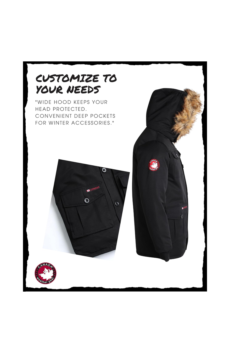 CANADA WEATHER GEAR Boys' Heavyweight Winter Ski Jacket, Alternate, color, Black