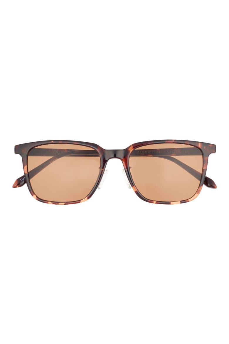 52mm Algorithm Square Sunglasses, Main, color, TORTOISE/ BROWN