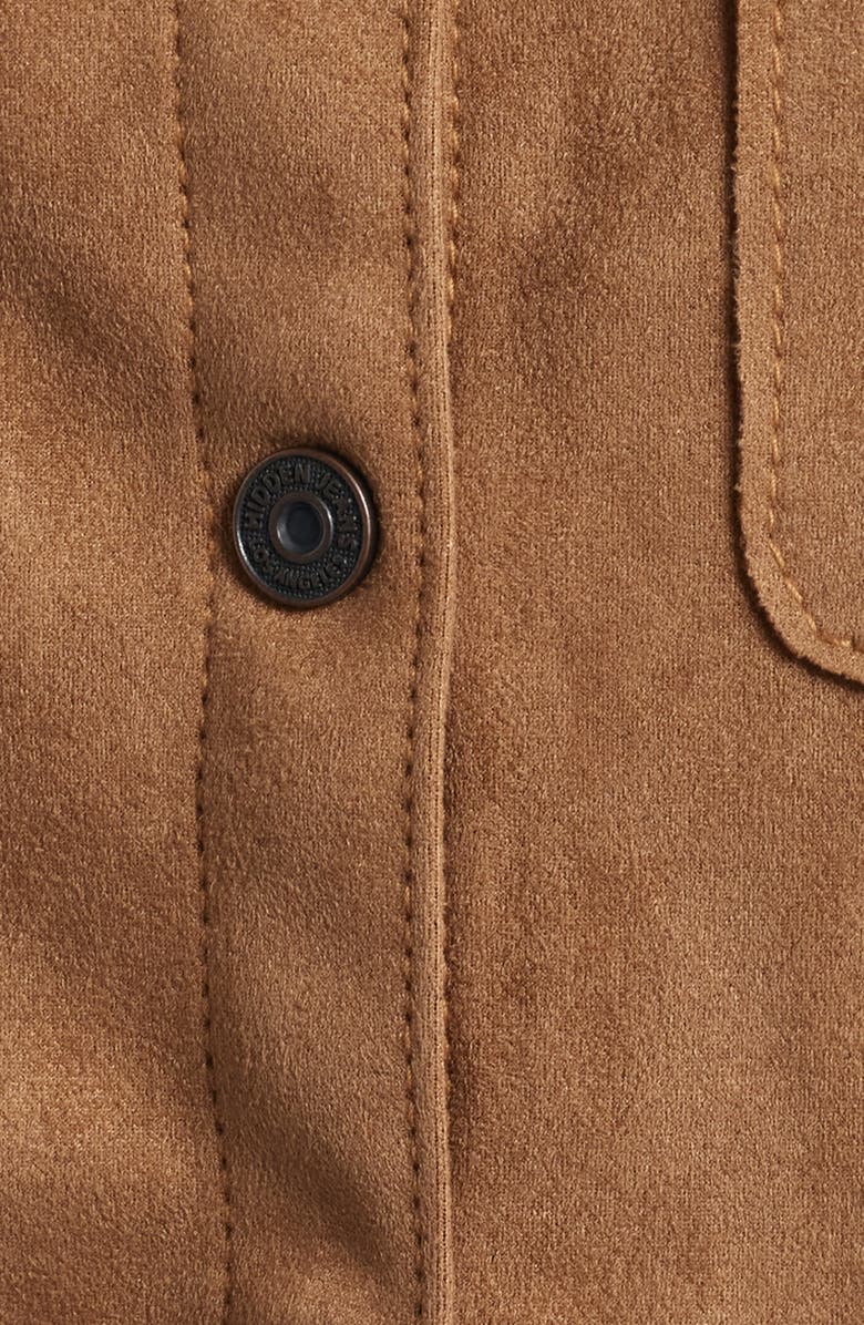 HIDDEN JEANS Shrunken Snap-Up Shirt, Alternate, color, Caramel