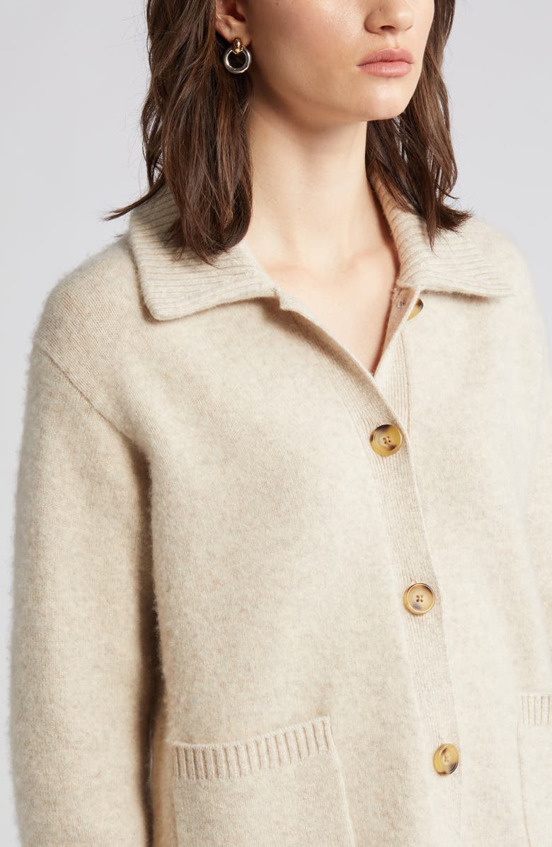 Nordstrom Signature Wool & Cashmere Collar Cardigan, Alternate, color,