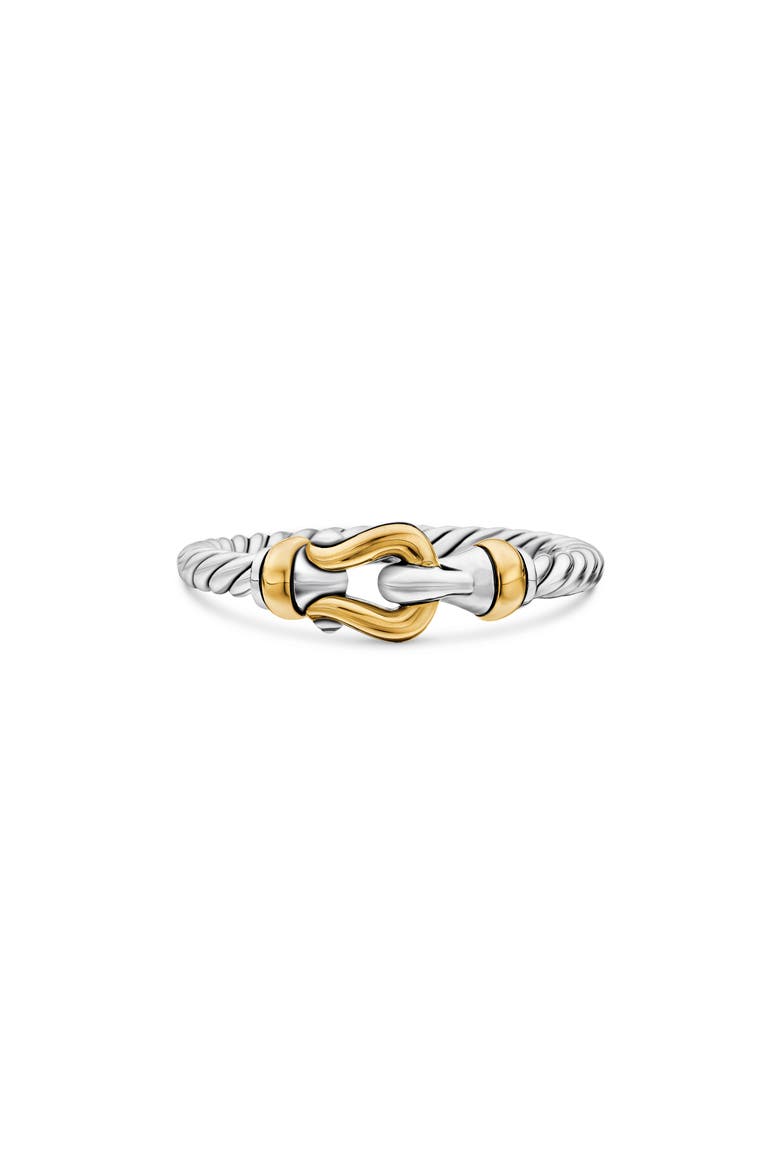 Cable Collectibles Petite Buckle Ring, Main, color, SILVER