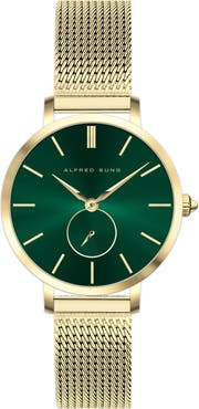 Alfred Sung Serenity Mesh Strap Watch, 36mm