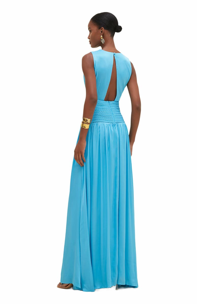 PatBO Satin Sunset Cut Out Gown, Alternate, color,