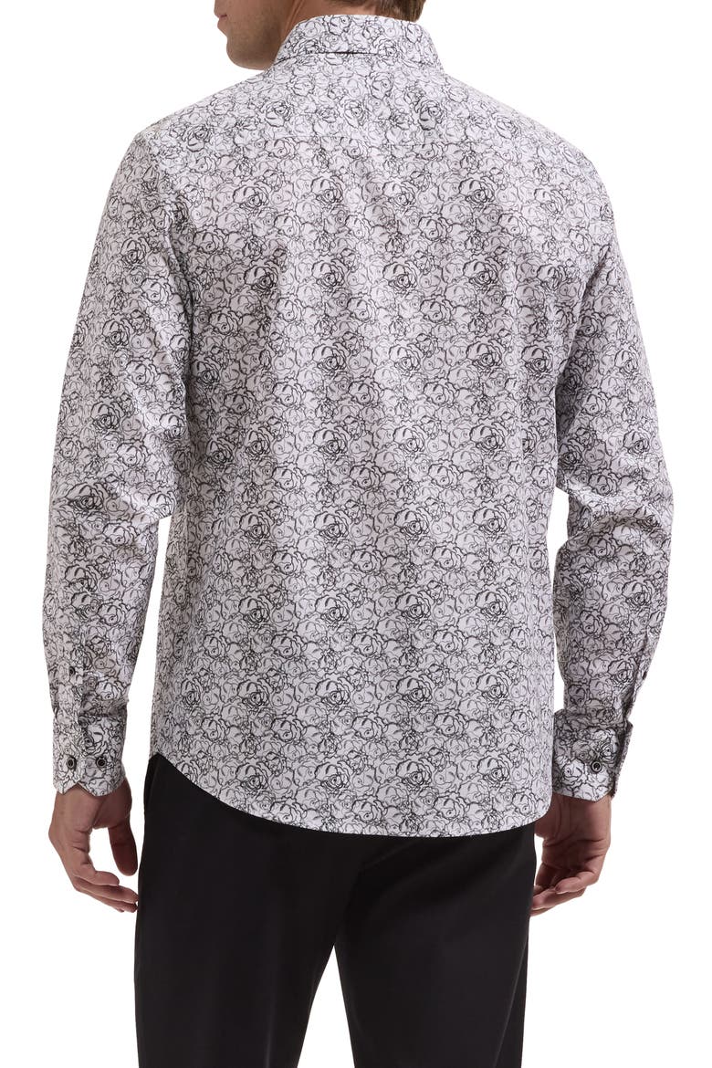 Julian Shaped Fit Long Sleeve Stretch Cotton Shirt, Alternate, color, WHITE