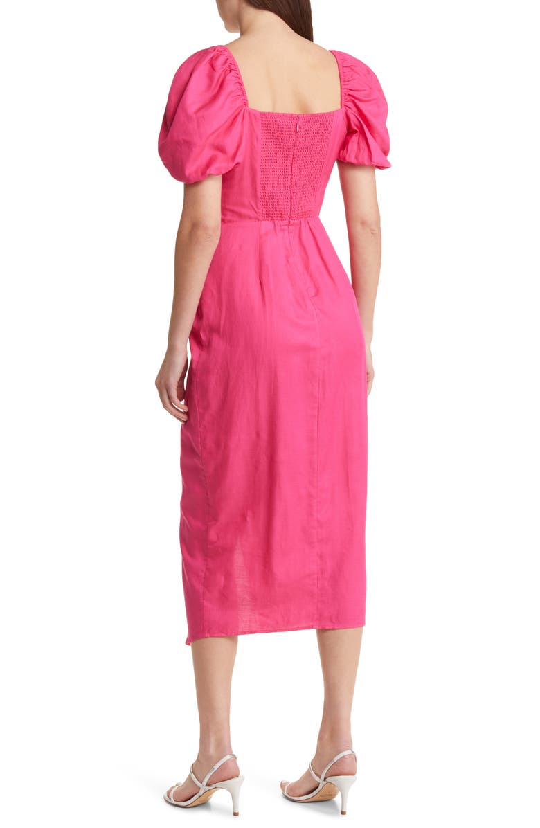 & Other Stories Gathered Puff Sleeve Dress, Alternate, color, Pink