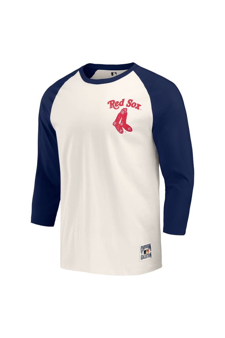 Men's Darius Rucker Collection by Fanatics Navy/White Boston Red Sox Cooperstown Collection Raglan 3/4-Sleeve T-Shirt, Alternate, color, Navy