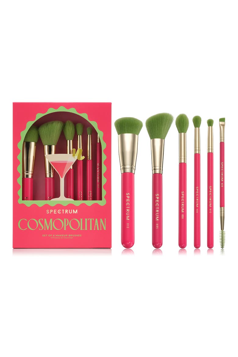Cocktails Collection Cosmopolitan 6-Piece Makeup Brush Set, Main, color, COSMOPOLITAN