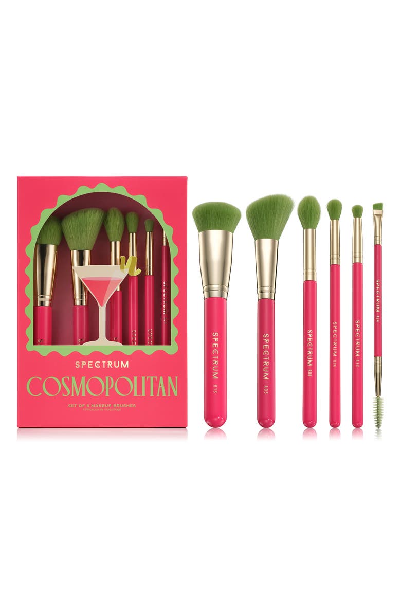 SPECTRUM Cocktails Collection Cosmopolitan 6-Piece Makeup Brush Set, Main, color, Cosmopolitan