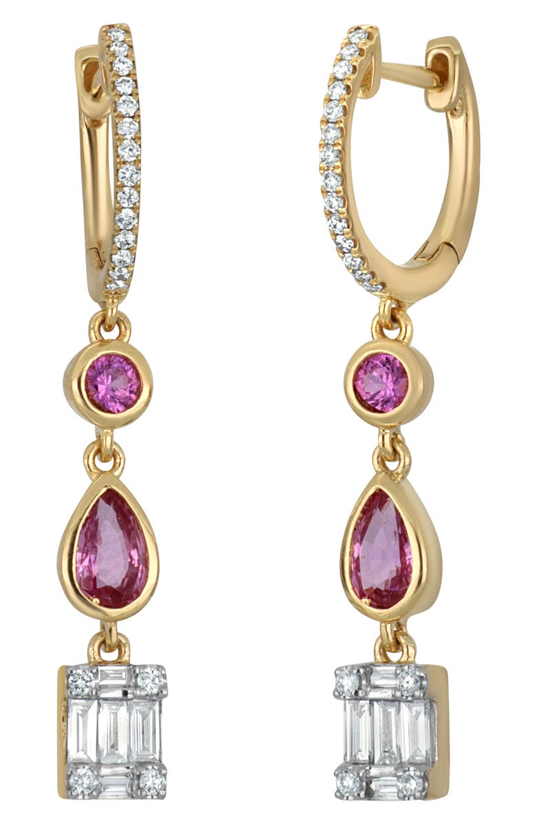 Bony Levy El Mar Mixed Cut Drop Earrings, Main, color, 18K Yellow Gold