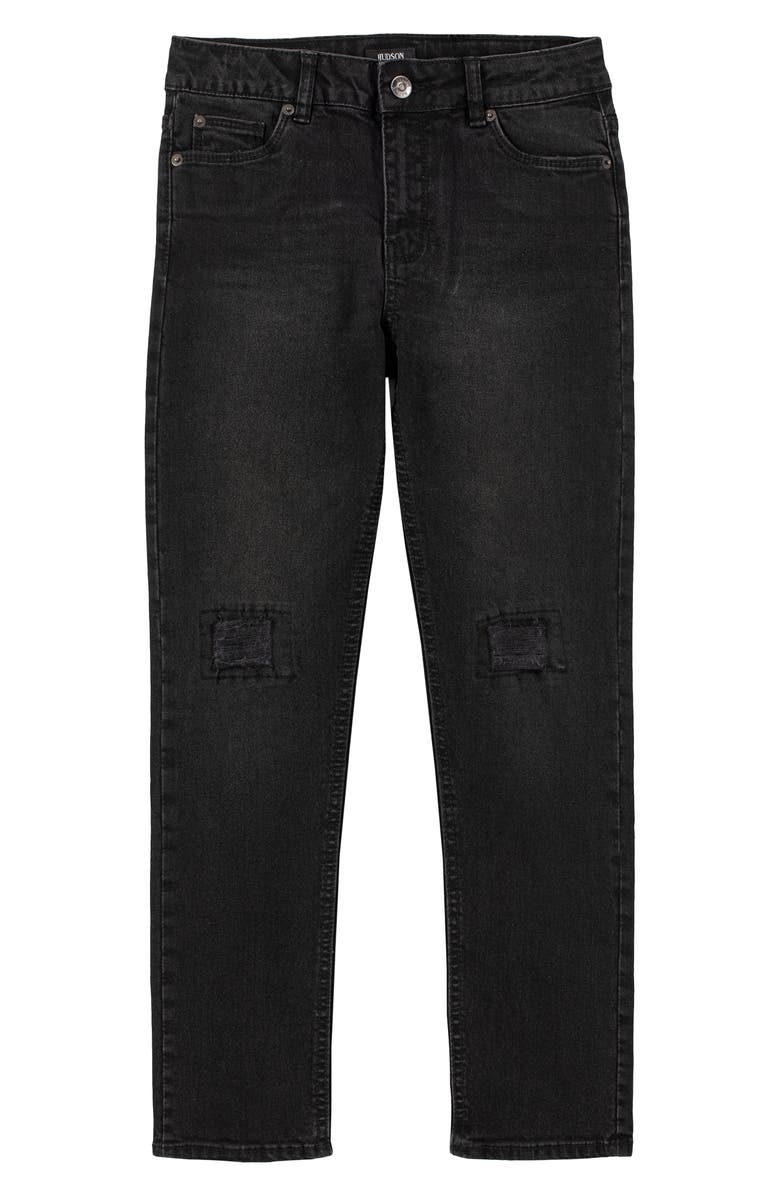 Hudson Jeans Kids' Destructed Straight Leg Jeans, Main, color, 