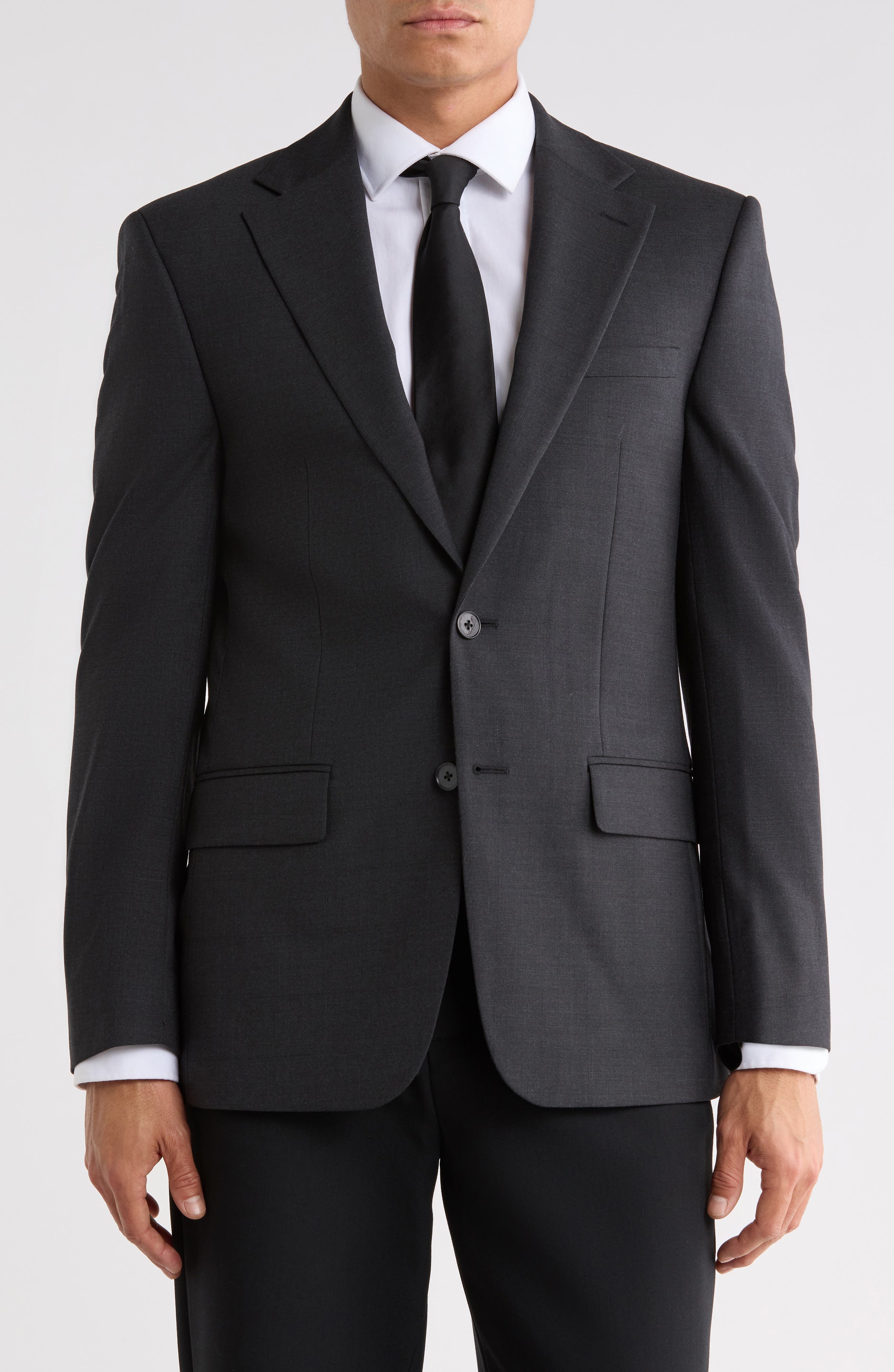 Stretch Wool Blend Suit Jacket