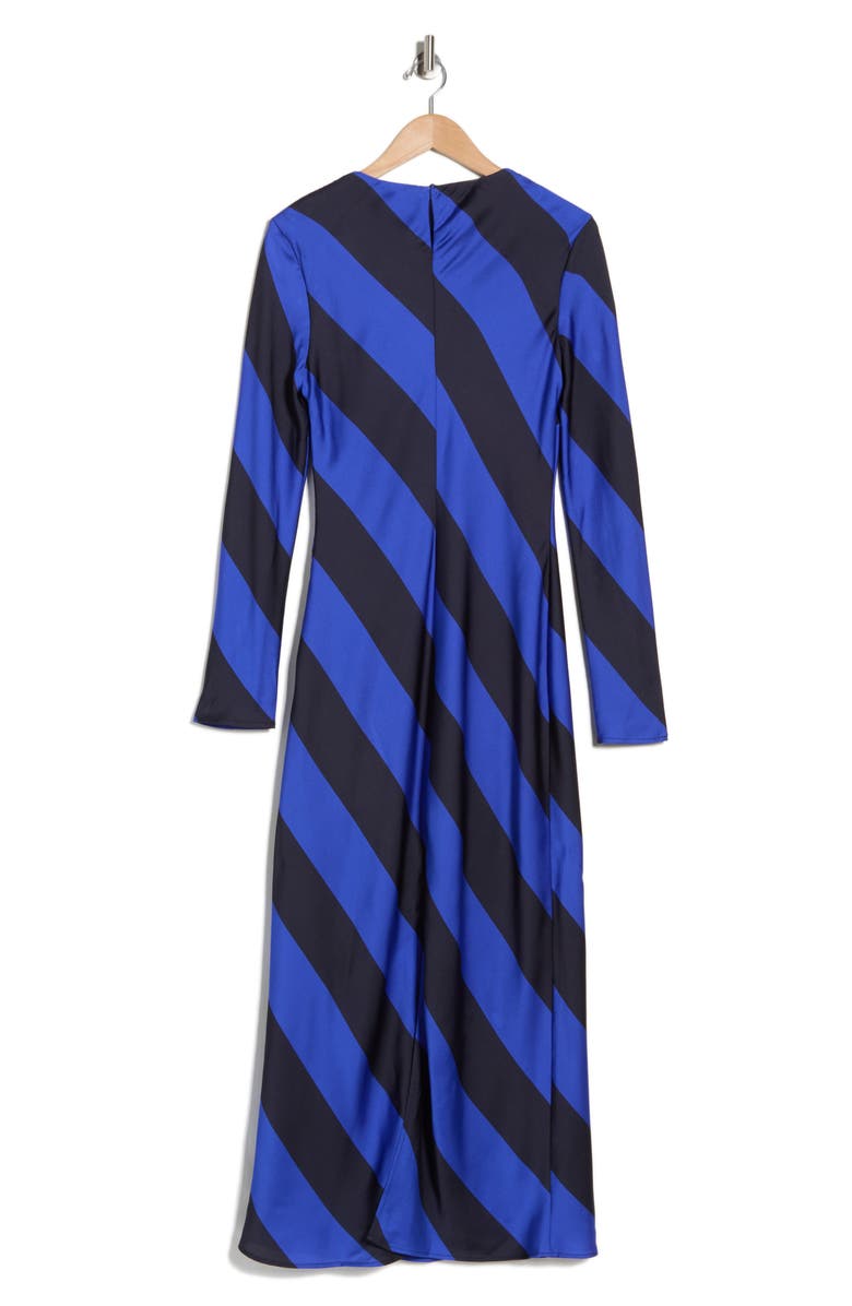 Desigual Stripe Long Sleeve Maxi Dress, Alternate, color, Ink Blue