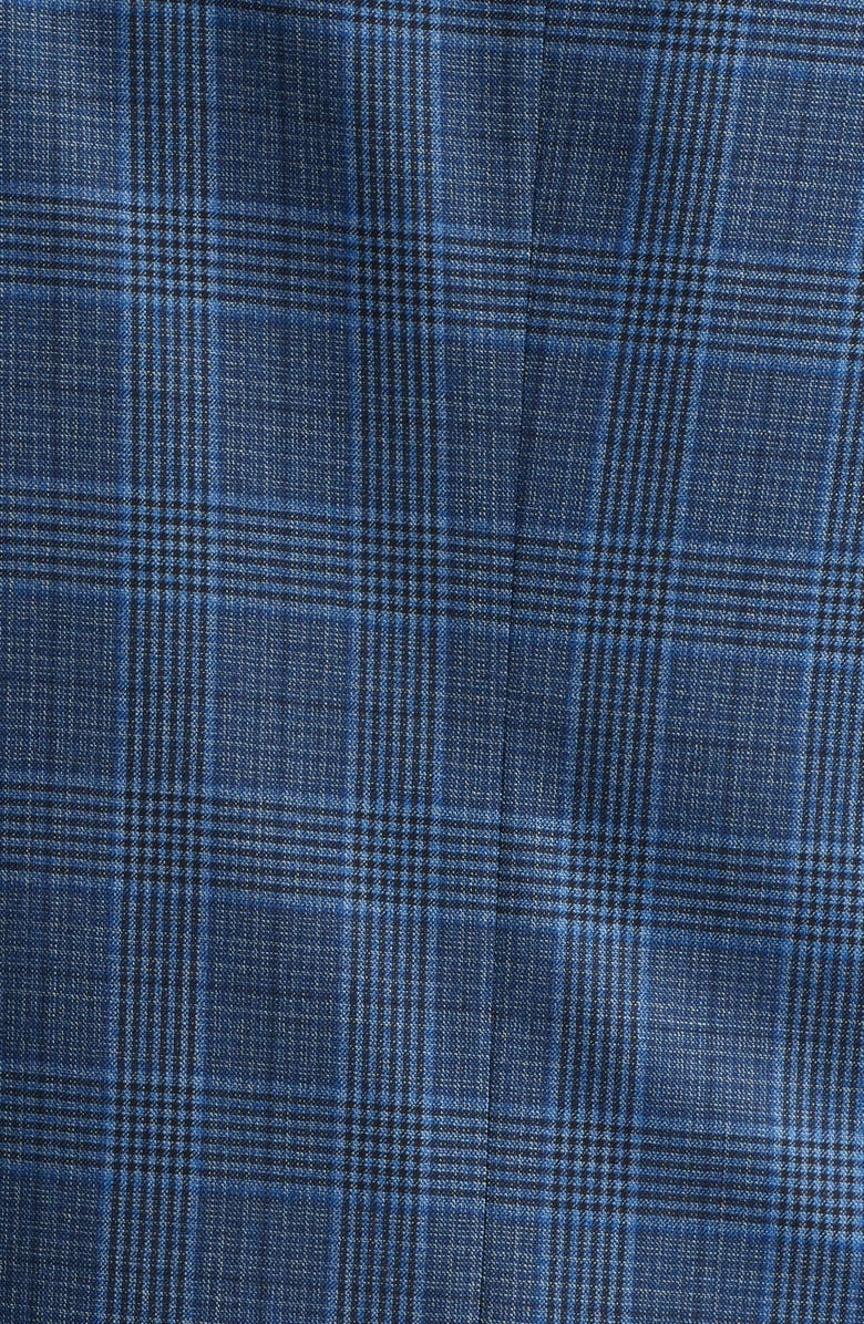 Peter Millar Flynn Classic Fit Blue Plaid Wool Sport Coat, Alternate, color, Blue