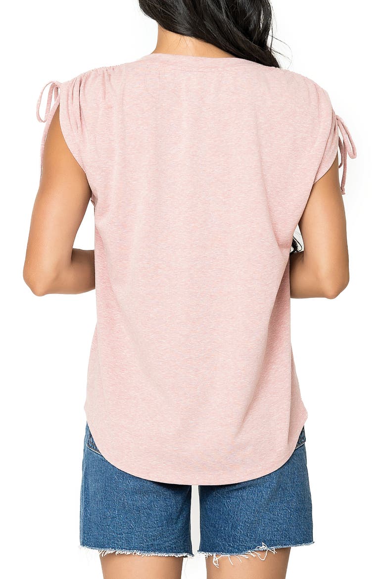 Cinched Sleeve Jersey T-Shirt, Alternate, color, DUSTY ROSE