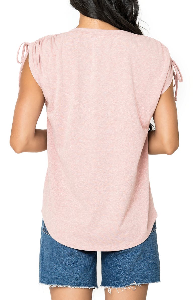 GIBSONLOOK Cinched Sleeve Jersey T-Shirt, Alternate, color, Dusty Rose