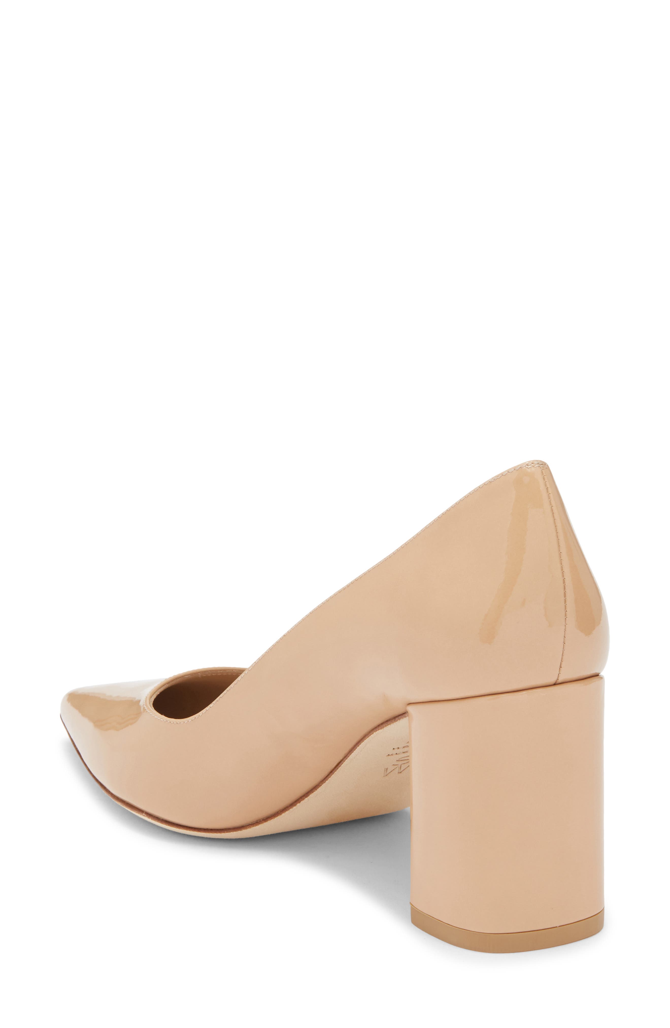 Stuart Weitzman Stuart Power Block 75 Pump, Alternate, color, Adobe