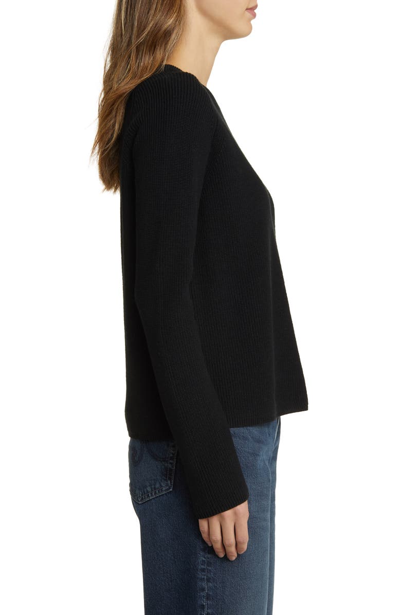 Nordstrom Rib Organic Cotton & Merino Wool Sweater, Alternate, color, 